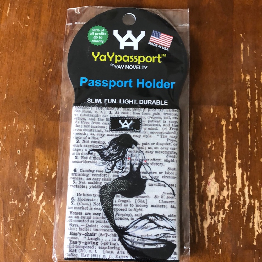 NEW YaY Mermaid Back Passport Holder